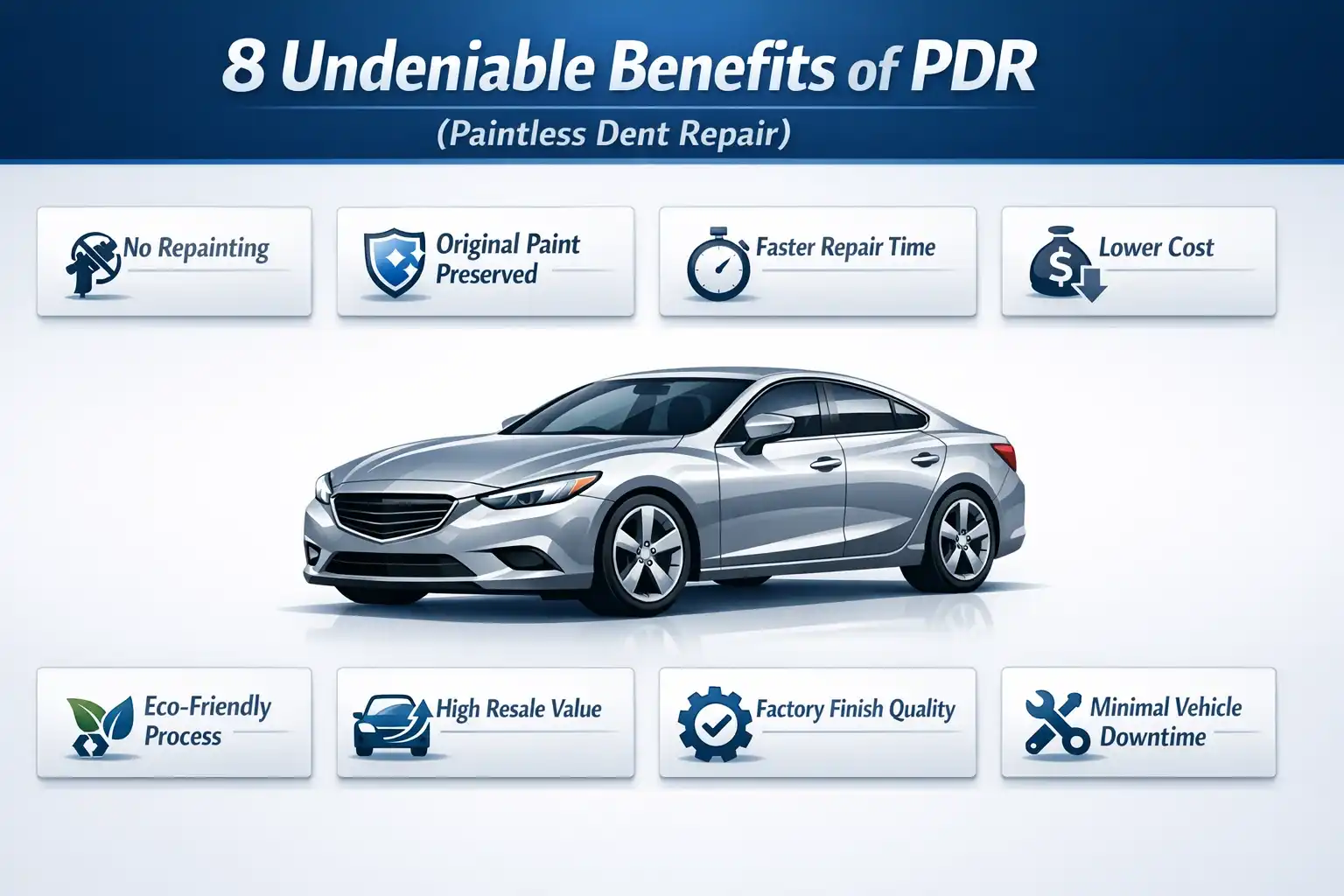 ۸ مزیت غیرقابل انکار صافکاری PDR که کمتر گفته می‌شود