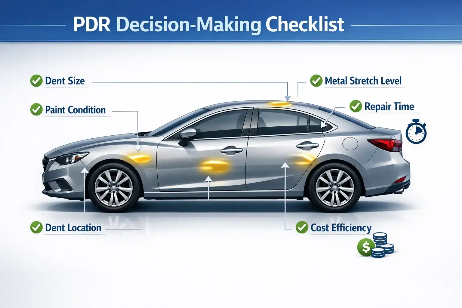 ۸ مزیت غیرقابل انکار صافکاری PDR که کمتر گفته می‌شود